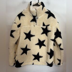 3/$20 Altar’d State Fuzzy Star Print Pullover Small